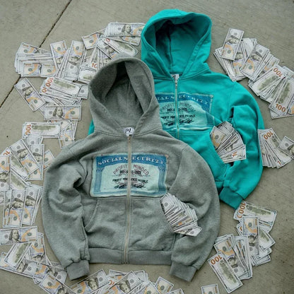 Unisex Y2K Retro Printed Hoodie